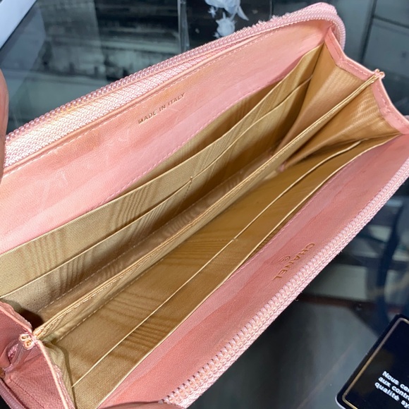Authentic Rare CHANEL Pink Caviar Timeless CC Zippy Clutch Wallet - Picture 12 of 16